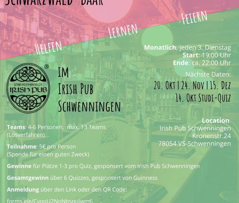 Pub Quiz jeden 3. Dienstag im Monat